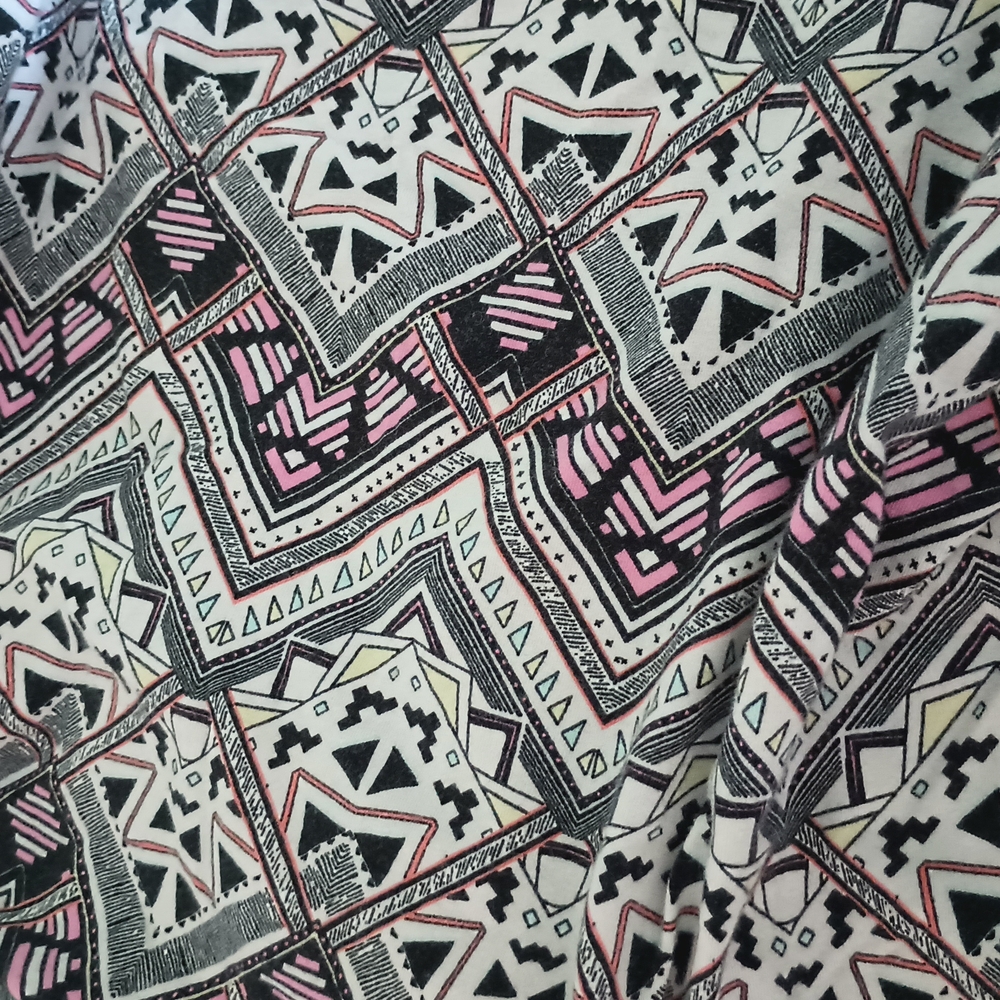 PINK Victoria's Secret Geometric Skater Skirt - Black, Pink, White